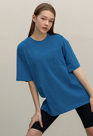 comfort pocket 반팔 티셔츠 (블루)